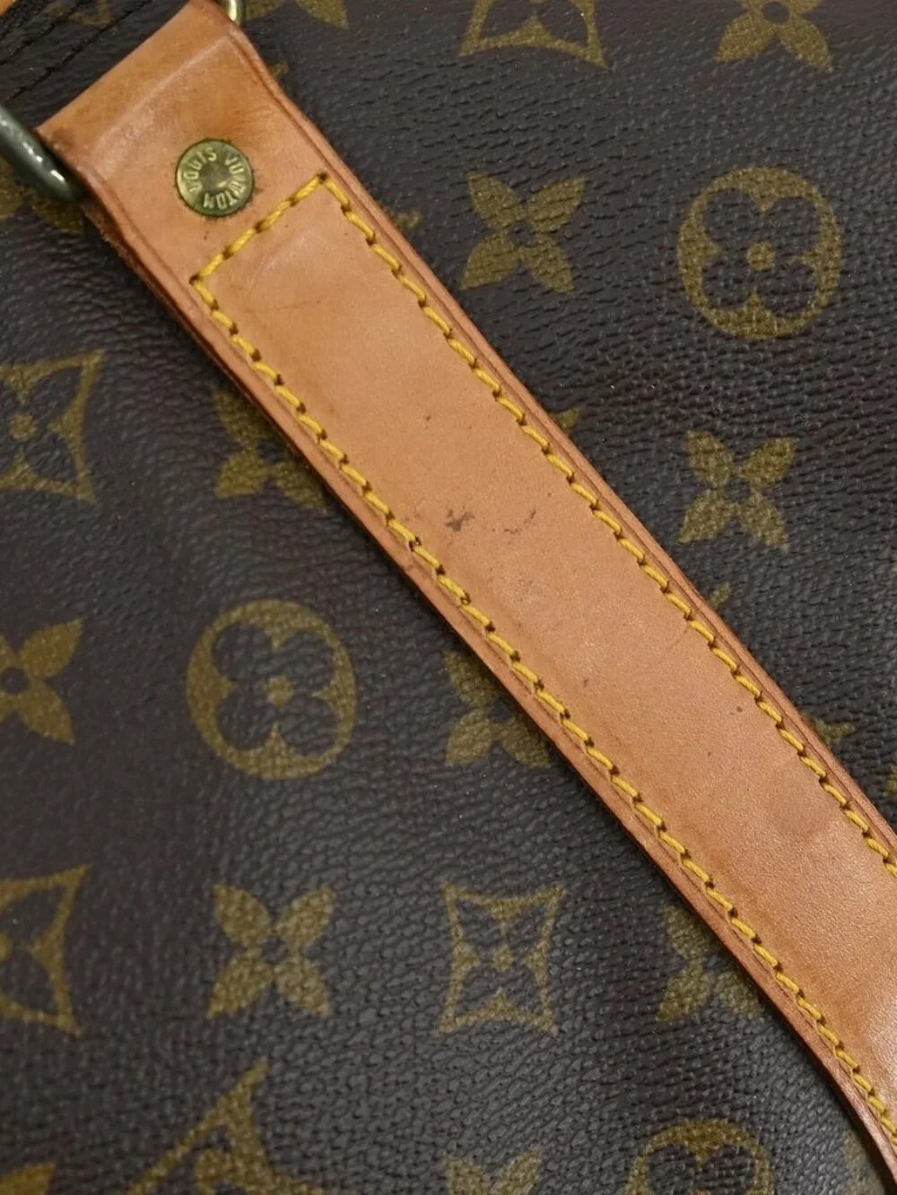 Best02 LOUIS VUITTON MONOGRAM KEEPALL BANDOULIERE 60 BAG